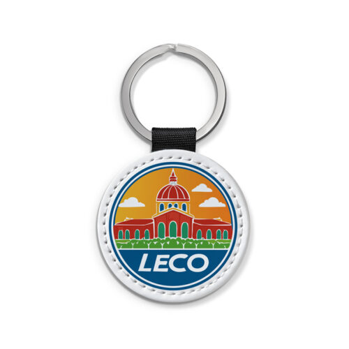 Porte-clé personnalisé avec votre logo - verso marron – Image 2