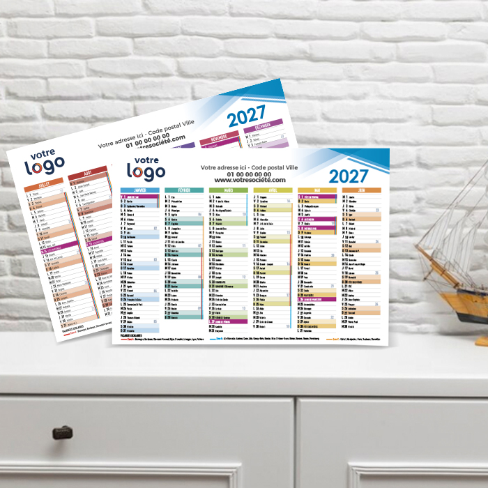 Alternative view of Calendrier A4 Recto/Verso