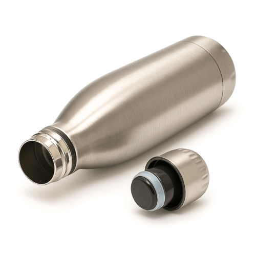 Bouteille isotherme Argent  - Votre logo <br> <strong>  500 ml </strong> – Image 3