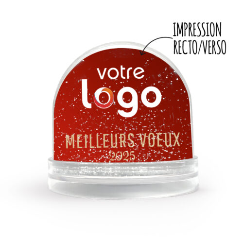 Boule à neige personnalisable - Meilleurs Voeux avec votre logo