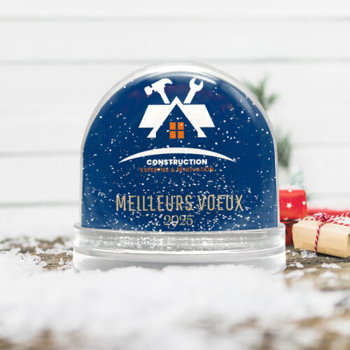 Boule à neige personnalisable - Meilleurs Voeux avec votre logo – Image 2