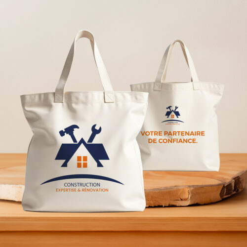 Sac cabas personnalisé recto verso – Votre logo – Image 2