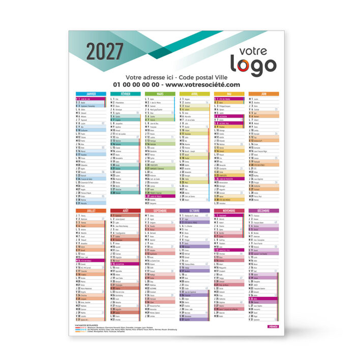 Calendrier Vertical A3