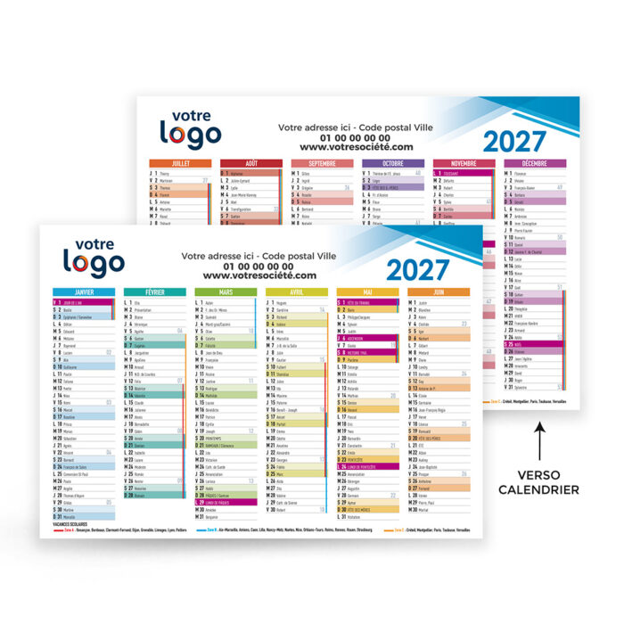 Calendrier A4 Recto/Verso